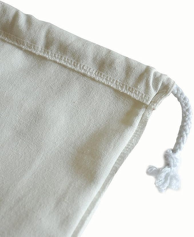 100% Cotton Canvas Travel Laundry Bag, 2-Pack