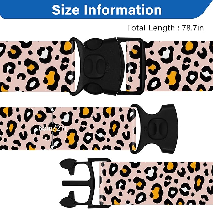 2 Pack Luggage Straps for Suitcases, Adjustable Travel Belt with Double Lock and Quick Release Buckle, Heavy Duty Nylon Bag Packing Strap, Bright Identifiers Business Travel Accessories-Beige Eggs
