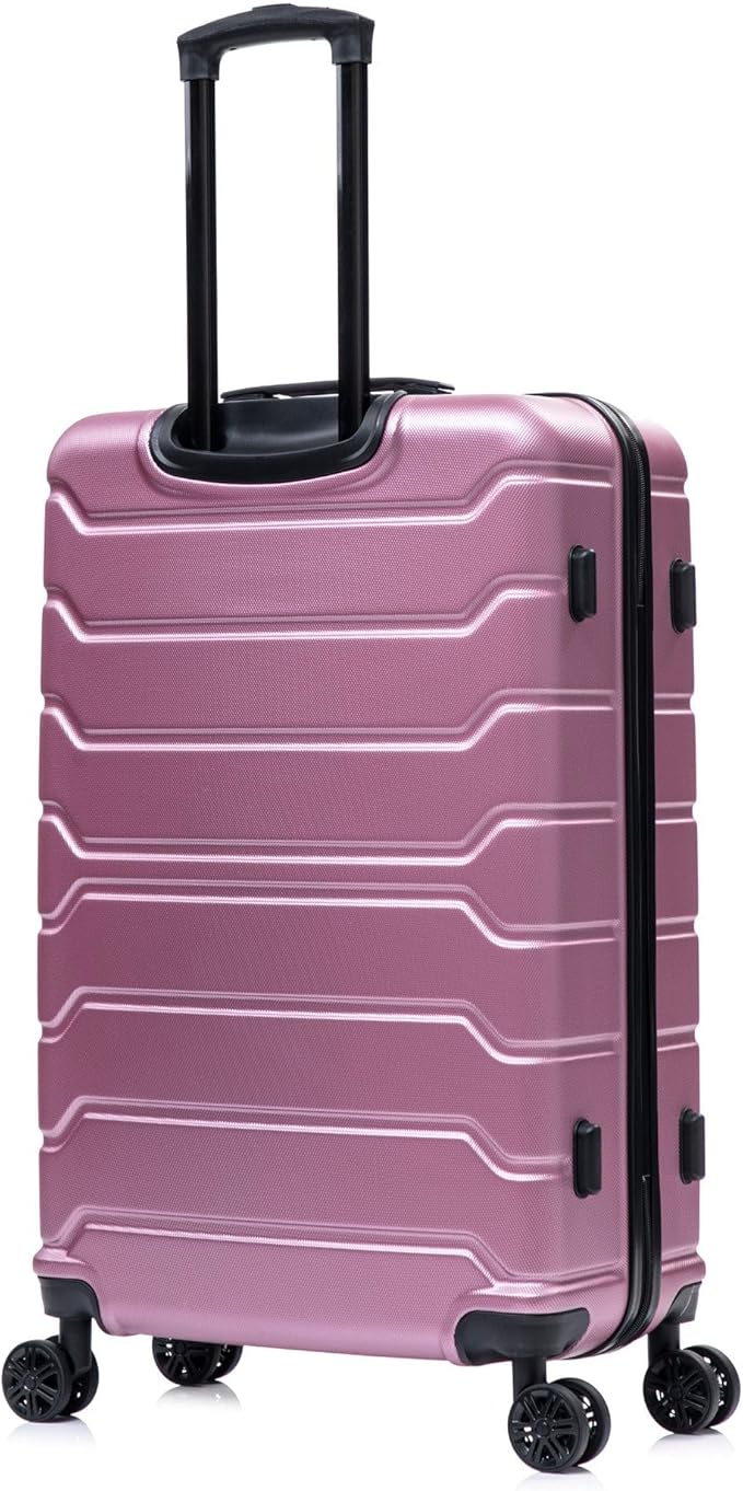 InUSA TREND Luggage with Spinner Wheels | Durable Lightweight Hardside Suitcase, Travel Sets with Handle and Trolley | (20in, 24in, 28in, 32in) 4 Piece Set | Rose Gold