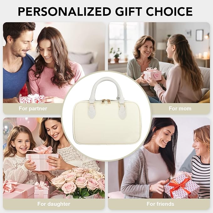 Travel Makeup Bag for Women Fashion Large Capacity Pouch Open Flat Cosmetic Portable Organizer Waterproof Large Opening Storage Toiletry Bags Vertical Free-Standing Brush Holder for Easy Access Beige