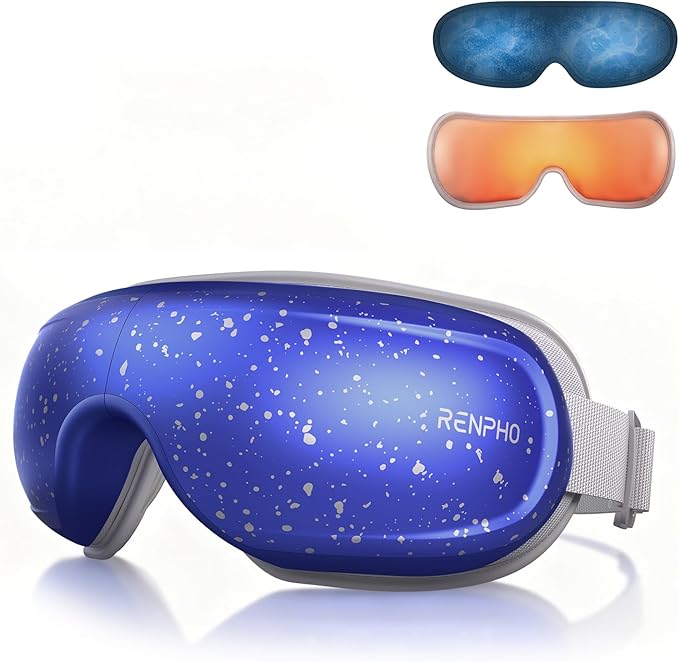 RENPHO Eye Massager with Heat and Cooling Voice Control, Mothers Day Gifts for Women Mom Her, FSA Eligible HSA, Massaging Eye Mask for Migraine Headache Dry Eyes and Stress Relief - Eyeris 3