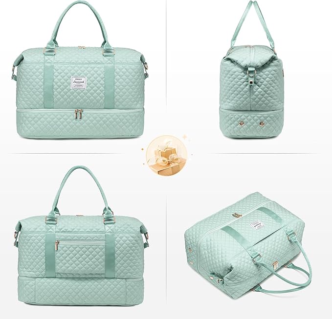 LOVEVOOK Travel Duffle Bag,Weekender Bags for Women with Shoe Compartment，Carry on Overnight Bag with Toiletry Bag,Gym Duffel Bag with Wet Pocket, Hospital Bags for Labor and Delivery