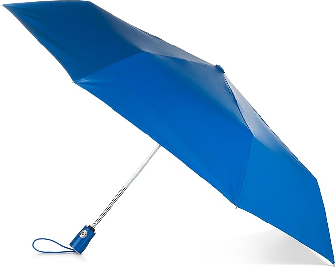 Totes Auto Open/Close Compact Umbrella with Printed Under Canopy