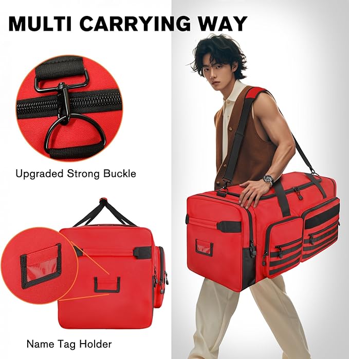 Goloni 130L Heavy Duty Large Duffle Equipment Bag,Catchers Gear Bag with Shoe Compartment,Baseball Duffle Bag