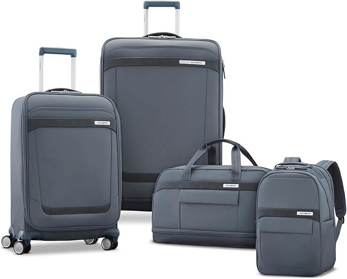 Samsonite Elevation Plus 30-Inch Large Checked Luggage - Expandable Softside Spinner Suitcase - Slate