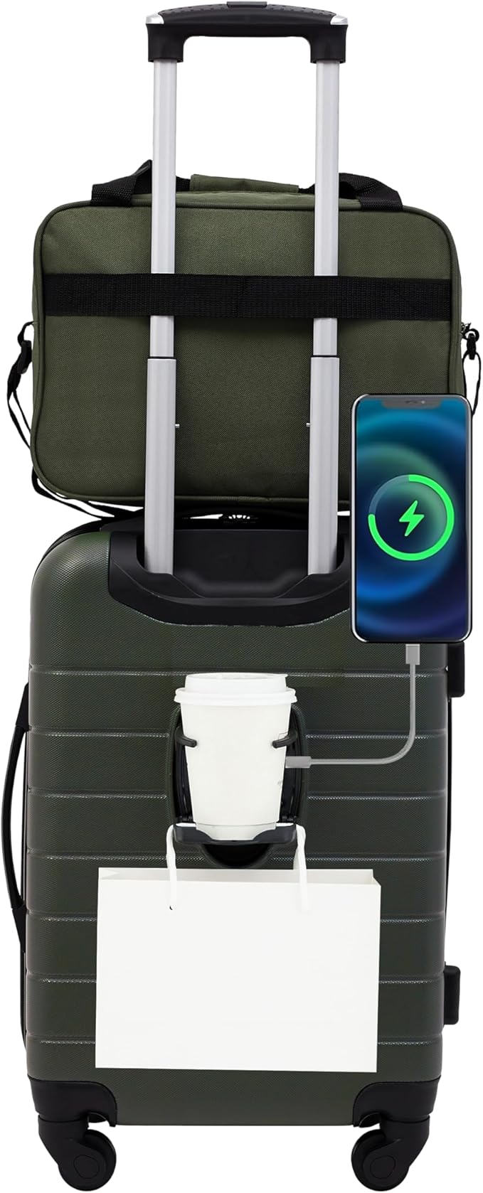 Wrangler Smart Spinner Hardside Luggage, 2 Piece Set, Deep Depths