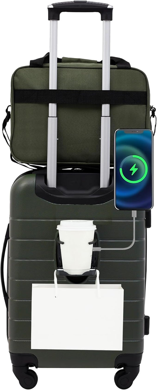 Wrangler Smart Spinner Hardside Luggage, 2 Piece Set, Deep Depths