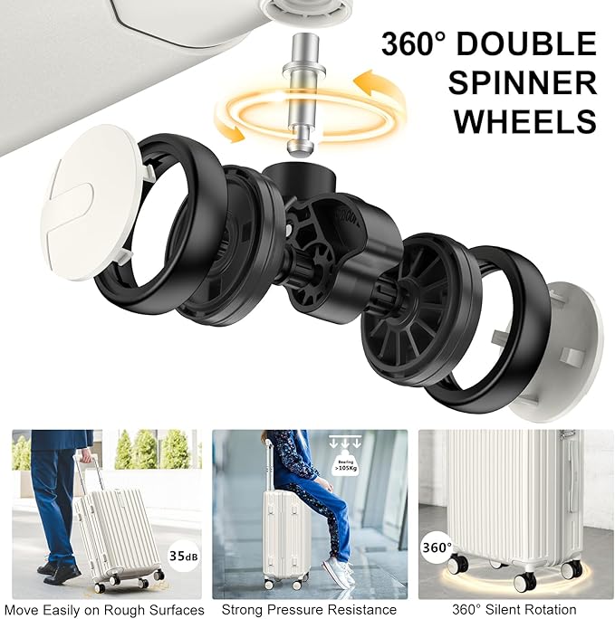28 Inch Expandable Luggage with Wheels Checked Bag Luggage Hard Shell PC Suitcases Lightweight Travel Checked Luggage Large Suitcase with Lock for Woman Men Travel