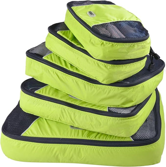 GOX Ultra Light 5 piece Packing Cubes Travel Luggage Organizer 1 Large 2 Medium 2 Small
