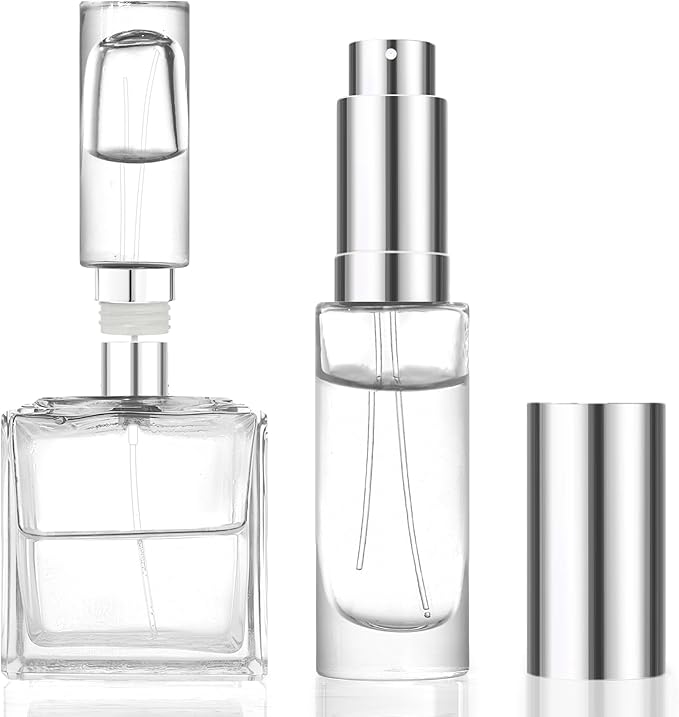 MUB 10ml Perfume Travel Refillable Atomizer Bottle Glass Unique Top-Filling Leak-Proof Spray Bottle Atomizer Sprayer for Perfume Cologne Mini Travel Size Empty Pocket Portable