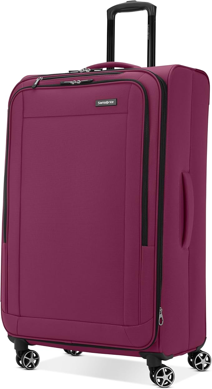 Samsonite Saire LTE Softside Expandable Luggage with Spinners | Raspberry | 3PC (CO/MED/LG)