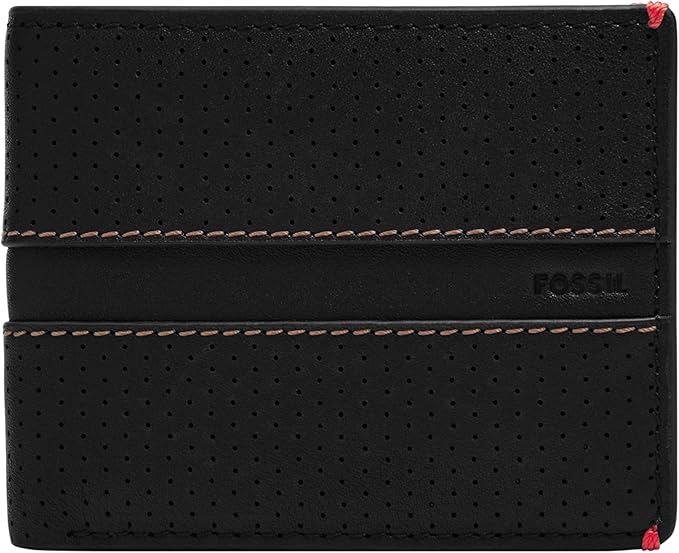 Fossil Men's Everett Leather Bifold with Flip ID Wallet