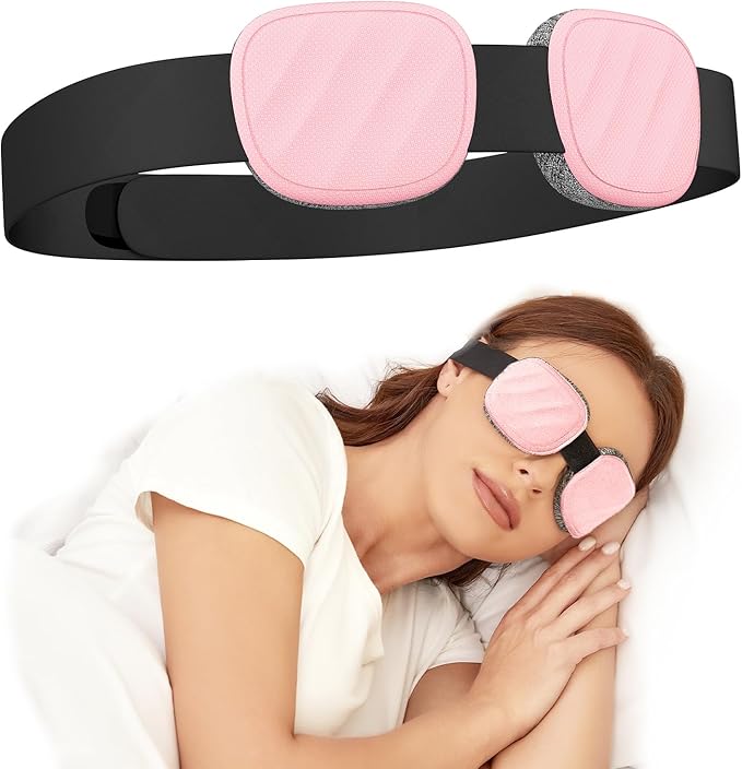 Sleep Eye Mask for Men Women, 3D Zero Intraocular Pressure Design,100% Light Blocking Sleeping,Suitable for Sleeping Mask, Exquisite Travel Storage Box（Pink）