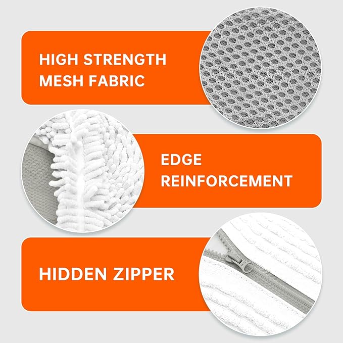1PCS Shoes Washing Machine Bags, Laundry Shoe Bag for Washer and Dryer, Reusable and Durable Zipper Sneaker Shoe Washing Bag, Tennis Shoes Cleaning Bag for All Shoe Types (Pure white)