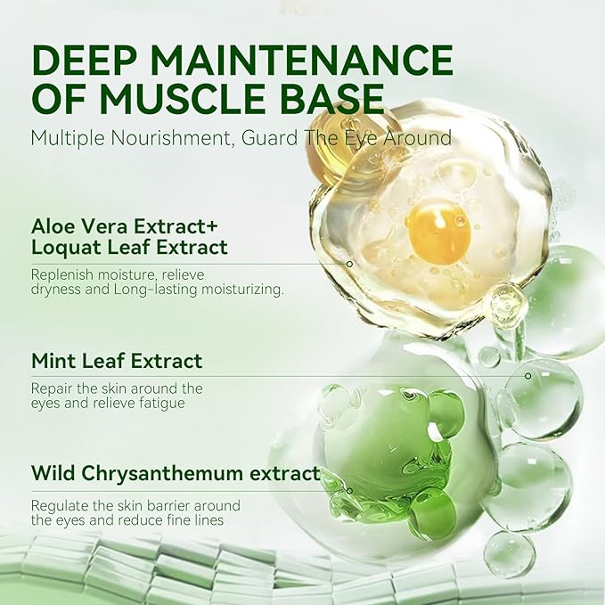BREYLEE Aloe Vera Eye Masks– 60 Pcs - Puffy Eyes and Dark Circles Treatments – Look Younger and Reduce Wrinkles and Fine Lines Undereye, Improve and Firm eye Skin - Pure Natural Material Extraction