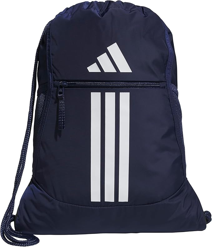 adidas Alliance Sackpack – Drawstring Backpack for Sports, Small Gym Bag
