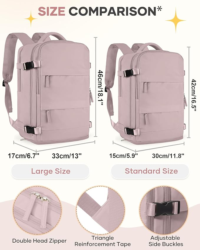 coofay Large Travel Backpack For Women Men Airline Approved Carry On Backpack Flight Approved Waterproof Sports Backpack Casual Daypack Hiking Backpack