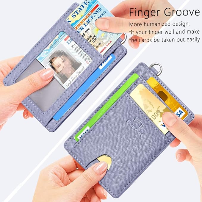 FurArt Slim Minimalist Wallet, Front Pocket Wallets, RFID Blocking, Credit Card Holder for Men