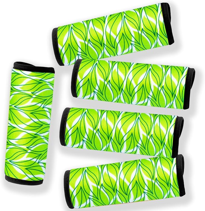 Neoprene Luggage Handle Wrap Fluorescent Colors Luggage Identifiers/Tags/Marker (Leaf)