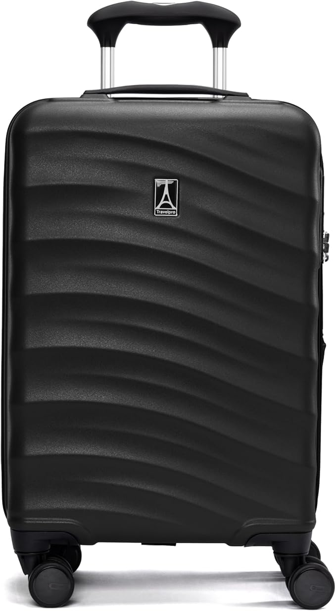 Travelpro Maxlite Air V2 Hardside Expandable Carry on Luggage, 8 Spinner Wheels, Lightweight Hard Shell Suitcase, TSA lock, Black, Compact Carry On 19-Inch