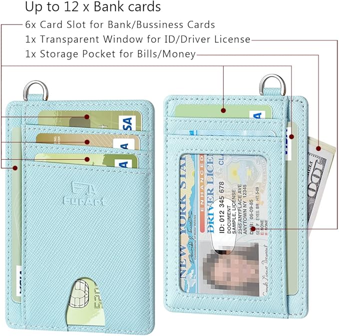 FurArt Slim Minimalist Wallet, Front Pocket Wallets, RFID Blocking, Credit Card Holder for Men