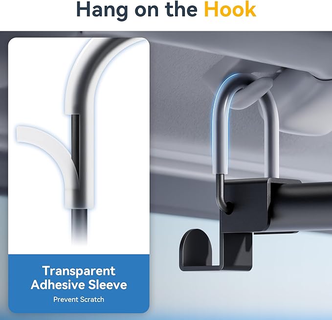 Adjustable Car Clothes Hanger Bar 35-60 Inches – Heavy Duty Travel Garment Organizer, Anti-Wrinkle, Non-Slip Rubber Bands, Fits Cars, SUVs, Vans and Trucks