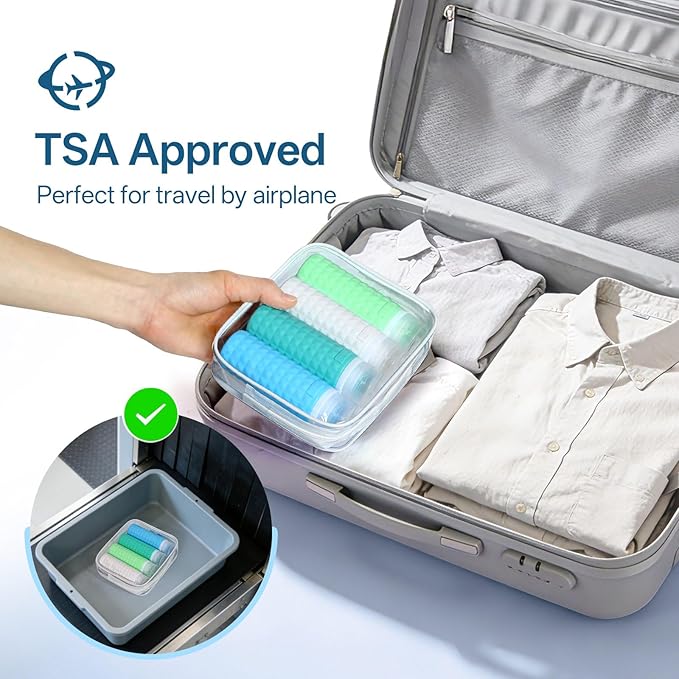 Travel Bottles for Toiletries, TSA Approved Travel Size Containers, Leak Proof Silicone Shampoo Bottles, Small Toiletry Containers with Clear Bag for Shampoo Conditioner Lotion