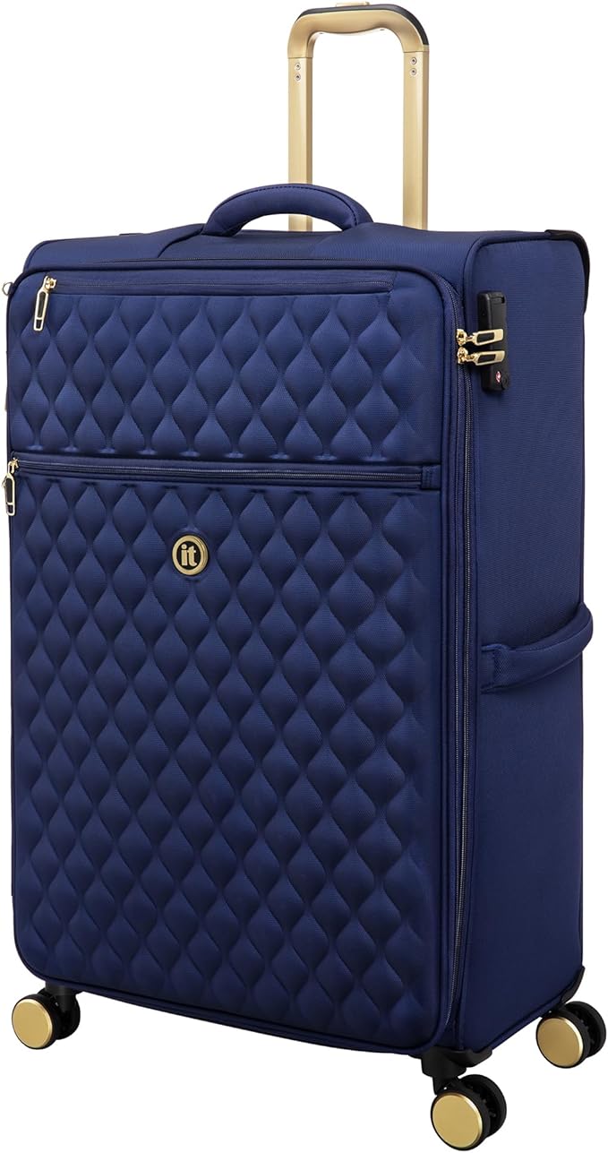 It Luggage Glimmering 32" Softside Checked 8 Wheel Expandable Spinner, Ocean Cavern