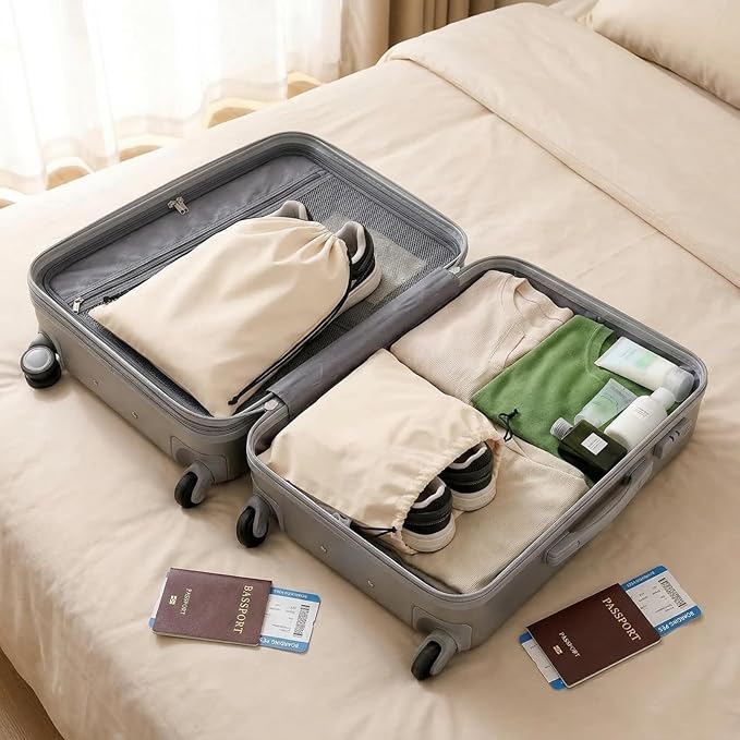 4 Pcs Shoe Travel Bags for Packing, 13.8" x 12.6" Perfect Shoe Bag for Men and Women for Travel