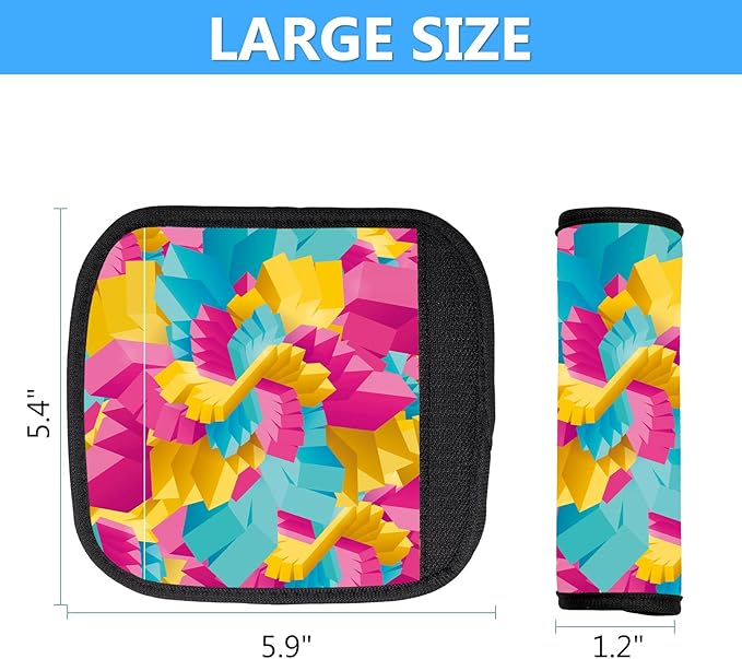 Luggage Handle Wrap 3Pcs Suitcase Identifier - Bogg Bag Strap Wrap Cover, Easy Identification Bright Neoprene Marker Sleeve Grips Comfort Travel Accessories for Airport (Y07)