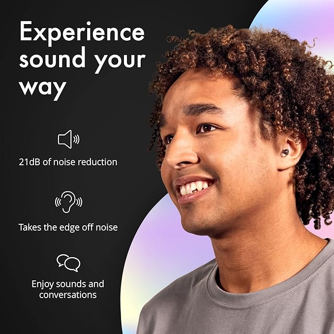 Alpine ClearTone Reusable Earplugs for Noise Reduction – 21dB High Fidelity Concert Ear Plugs for Music, Work & Noise Sensitivity – Soft, Comfortable, S/M/L
