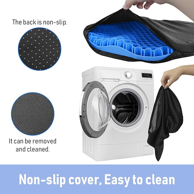 NEW-Vi Anti-Slip Kayak Seat Cushion - Waterproof Thicken Gel Boat Kayak Canoe Rowing Stadium Pad for Sit in Kayak Chair Kayak Accessories Equipment Gear for Fishing Kayak