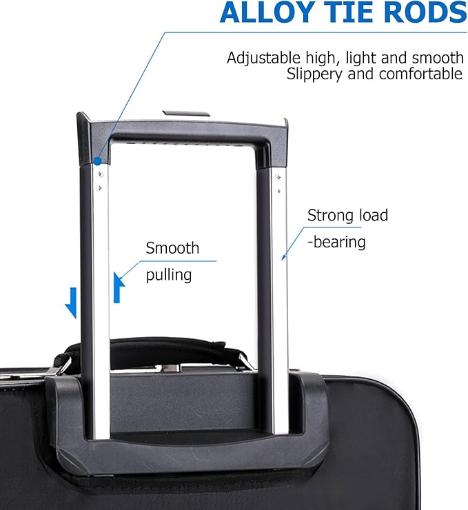 feilario 20in 2 Piece Softside Business Luggage Sets Waterproof Carry On Luggage Suitcase with Double Spinner Wheels