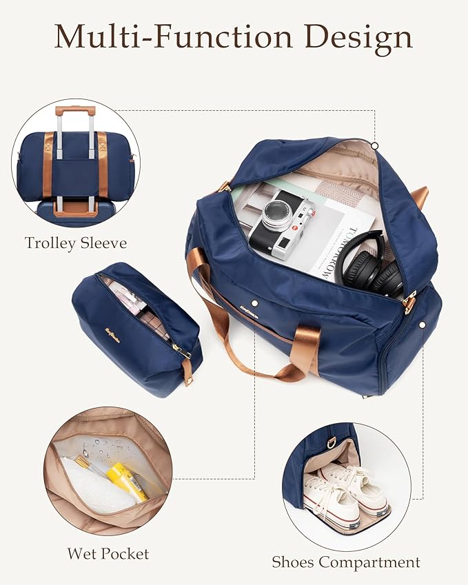 LONG VACATION Carry On Luggage Set 3 Piece, 20 Inch ABS+PC Hardshell Carry on Suitcase with Spinner Wheels TSA Lock & YKK Zipper