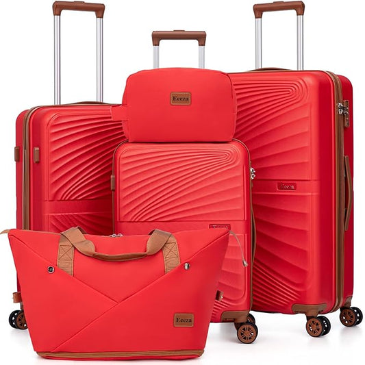 Luggage Sets 5 Piece, Suitcases with Wheels, ABS Hard Case Luggage with TSA Lock Spinner Wheels, Carry On Luggage Set (20/24/28 inch)