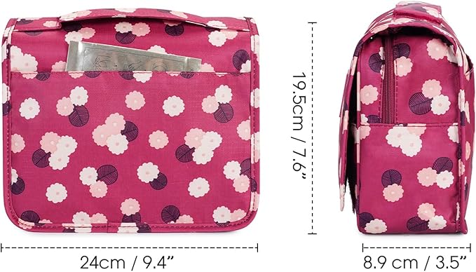 Narwey Small Hanging Travel Toiletry Bag for Women, Travel Bag for Toiletries, Makeup Bag Organizer Make Up Bags Cosmetic Bags for Girls