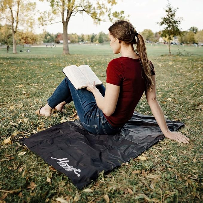 Matador Pocket Blanket Mini - Seats 1-2; Foldable Picnic & Concert Blanket, Sand Proof Beach Tarp; Outdoor Blanket for Grass