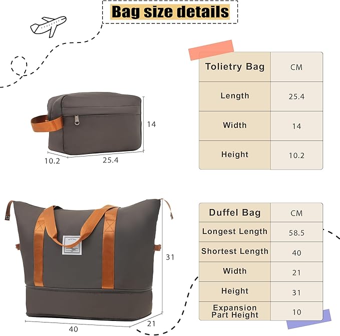 Brown 5 Piece Softside Luggage Sets, Expandable Lightweight Suitcase Sets Double Softshell Spinner Wheels Travel Luggage Set for Women and Men