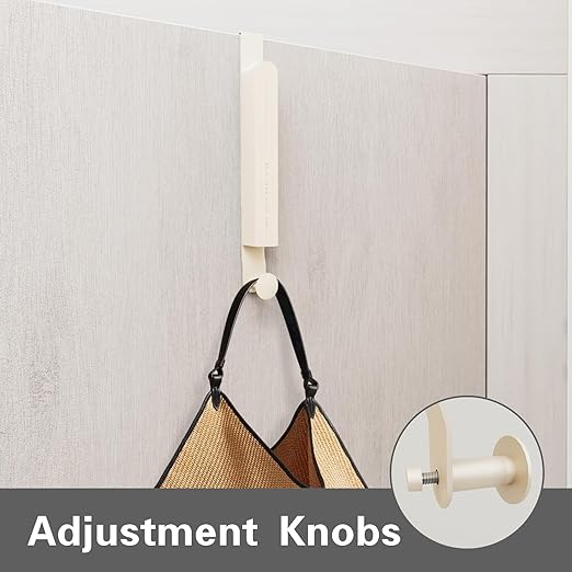 Over The Door Drying Rack, Foldable Portable Over The Door Hooks Hanger with Towel Racks for Coat Clothes Laundry Bathroom Bedroom Travel Hangers (Milky White, 2 Pack)