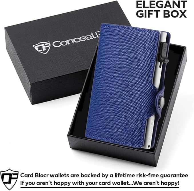 Conceal Plus Pop Up Wallet for Women – Slim Wallet for Small Purse & Crossbody Bag with Quick Card Access and RFID Blocking – Compact Card Holder (4-6 Card Capacity)