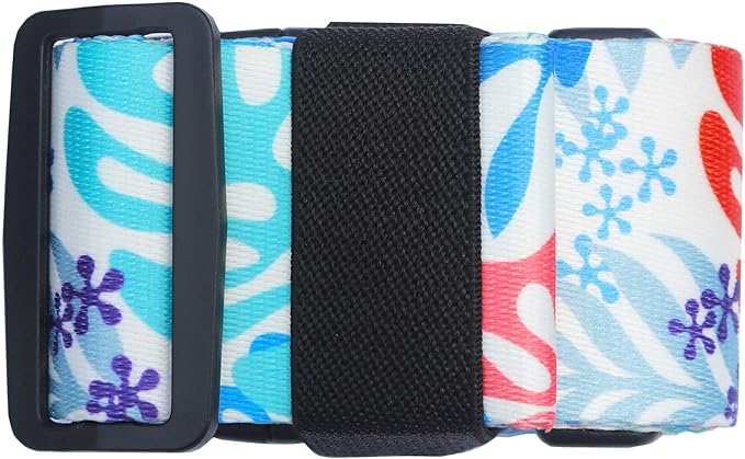 Luggage Straps for Suitcases TSA Approved Easy Pack Organized Suitcase Strap, Luggage Strap, Luggage Belt Strap, Bag Straps for Luggage. Buckle Straps Travel Accessories (Tropical Plant)