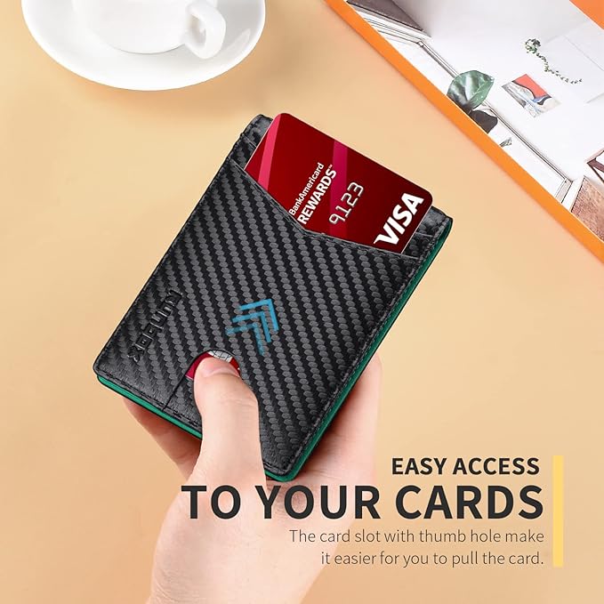 RUNBOX Wallet for Men Slim Rfid Leather 2 ID Window With Gift Box | Slim, Rfid, 2 ID Window, With Gift Box, Slim, Rfid