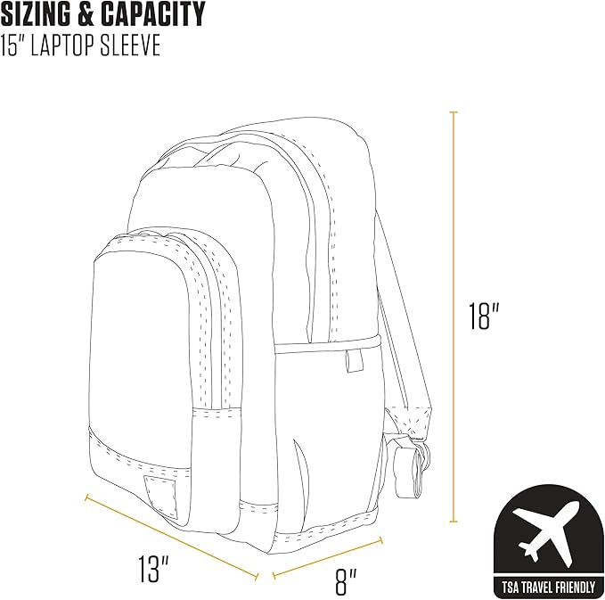 Carhartt 25L Classic Laptop Backpack, Durable Water-Resistant Pack W/ 15" Laptop Sleeve and Multiple Organizational Compartments, Contains PFAS, Blind Duck Camo