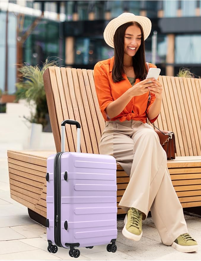 Tolino Carry on Luggage Checke Airline Approved,24 Inch Hardside Suitcase with Wheels TSA Lock, PC+ABS Lightweight Carry on Suitcases for Women and Men