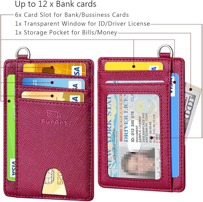 FurArt Slim Minimalist Wallet, Front Pocket Wallets, RFID Blocking, Credit Card Holder for Men
