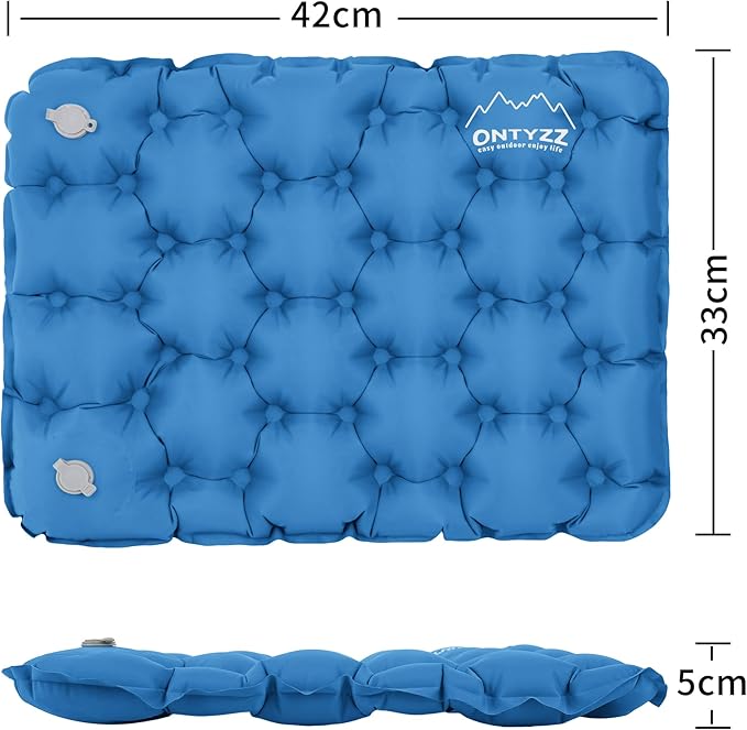 ONTYZZ Inflatable Seat Cushion Lightweight Airplane Seat Cushion Stadium Seat Travel Cushion for Climbing Hiking Office Airplane