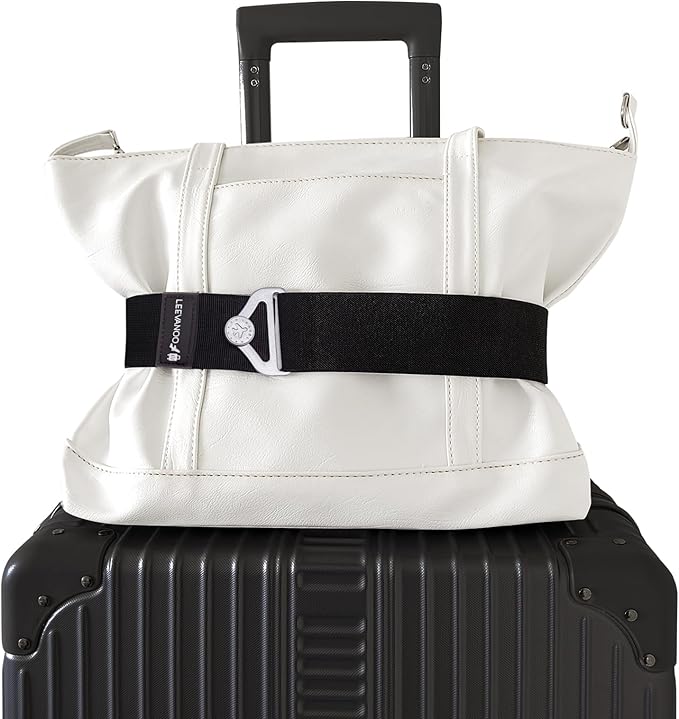 Luggage Straps for Suitcases Add a Bag Luggage Strap, 2-in-1 Travel Belt for Luggage Straps Travel Belt Over Handle for Carry On Bag Adjustable Suitcase Belts, Airport Travel Accessories Black