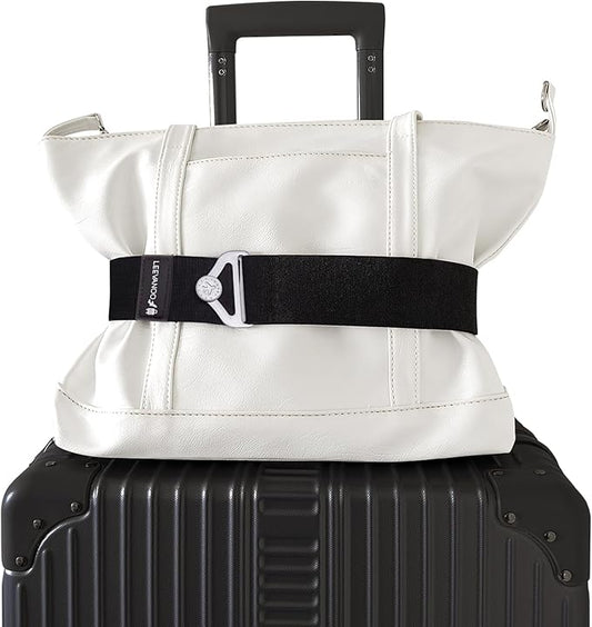 Luggage Straps for Suitcases Add a Bag Luggage Strap, 2-in-1 Travel Belt for Luggage Straps Travel Belt Over Handle for Carry On Bag Adjustable Suitcase Belts, Airport Travel Accessories Black
