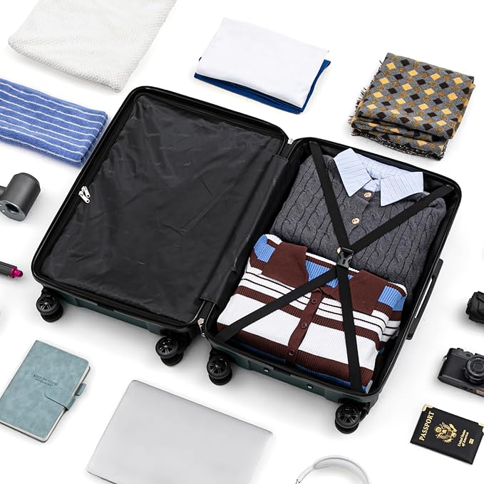 Luggage Sets 5 Piece Suitcases with Wheels, Suitcase Set ABS Hard Case Luggage with Lock Spinner Wheels Durable Travel Luggage