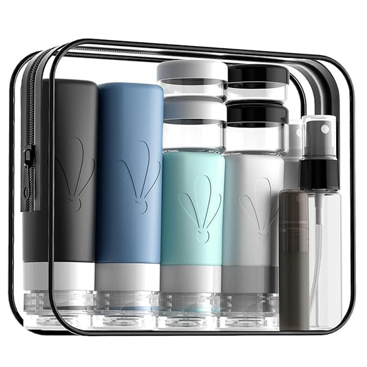 INSFIT 17 Pack Travel Bottles for Toiletries, TSA Approved 3oz 2oz Travel Size Toiletries, BPA Free Leak Proof Squeezable Silicone Tubes Travel Essentials for Shampoo Conditioner Lotion Soap